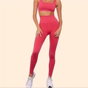 Set Active Sculptflex Leggings in Punch Pink Small